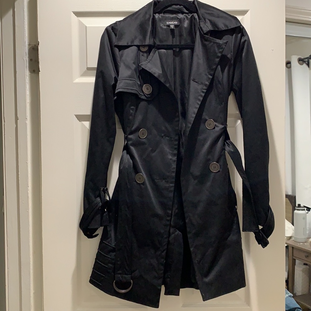 bebe Black Trench Coat